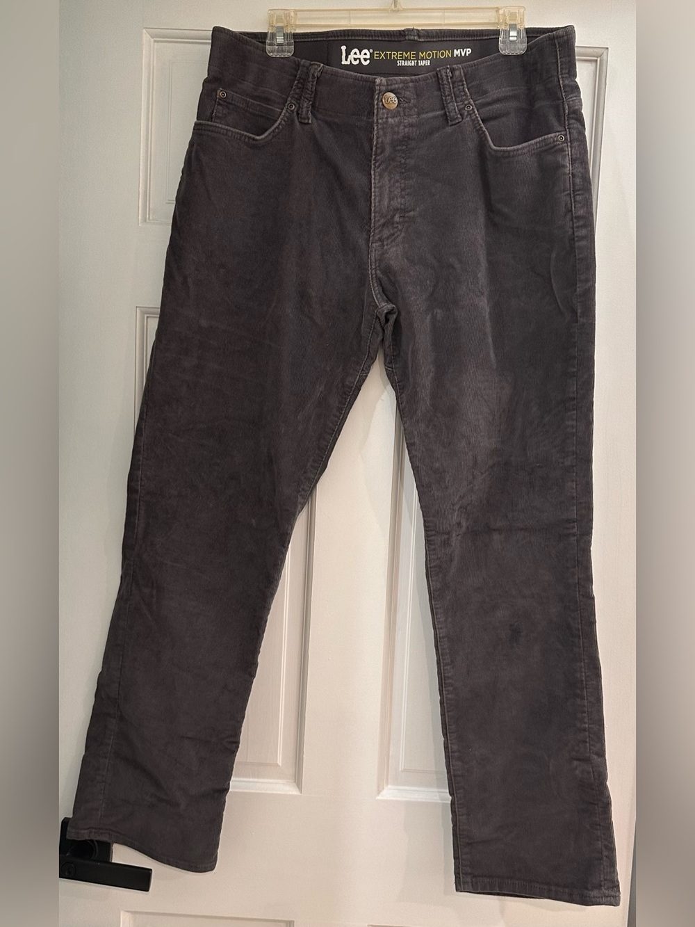 Lee Men's Dark Gray Corduroy Casual Pants 34x30 size